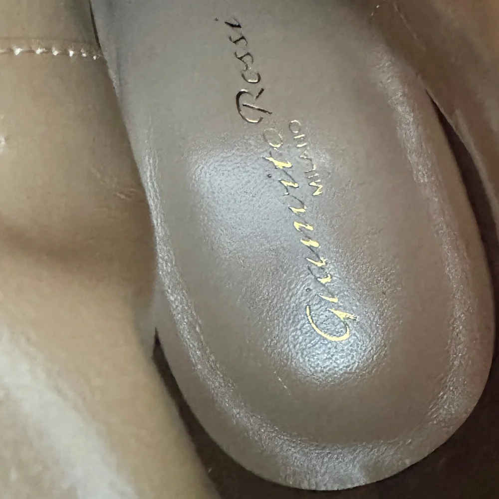 Gianvito Rossi *NEW* Suede Buckle Leather Booties- Size 36.5/ US 6.5 - Picture 10 of 12